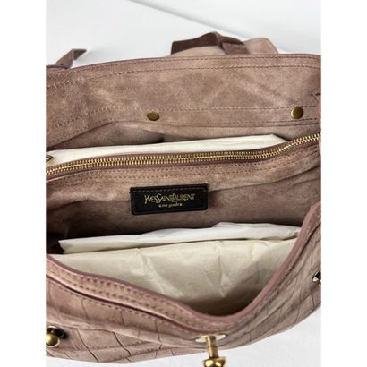Yves SAINT LAURENT. Leather and suede bag...