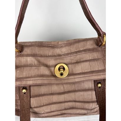 Yves SAINT LAURENT. Leather and suede bag...