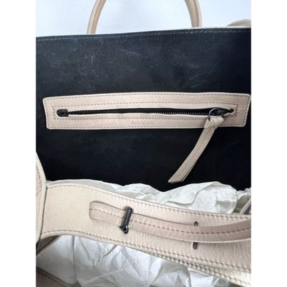 CELINE. Taupe grained leather bag 