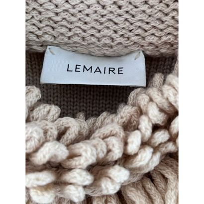 LEMAIRE. Sweater in beige wool knit. High...