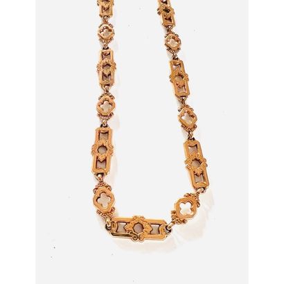 NAPOLEON III. NECKLACE in pink gold 750°/°°...