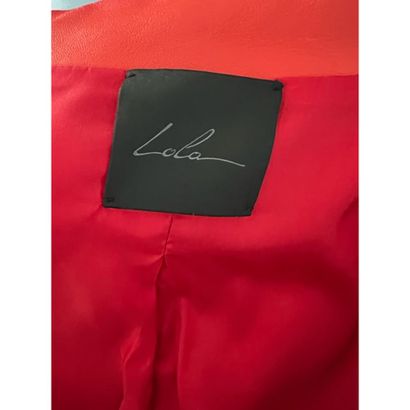LOLA. Orange lamb leather jacket. Single...
