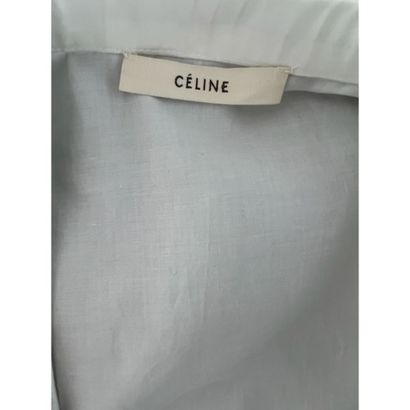 CELINE. Two-tone sleeveless dress in black...