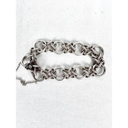 HERMES. Silver bracelet (signature faded)...