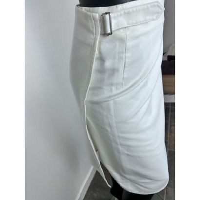HERMES Paris. Double wrap skirt in thick...