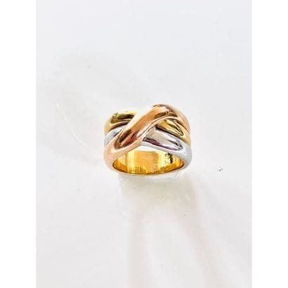 LARGE RING 3 gold rings 750°/°° intertwined....
