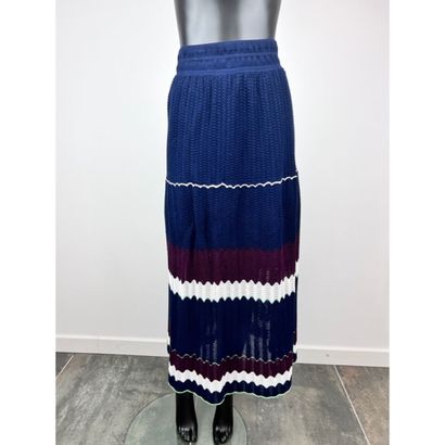 MOLLI. Long skirt in cotton mesh. Elasticated...