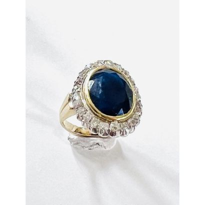 IMPORTANT marquise ring in yellow gold 750°/°°...
