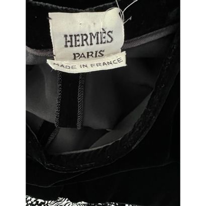 HERMES Paris. Evening pants in black velvet...