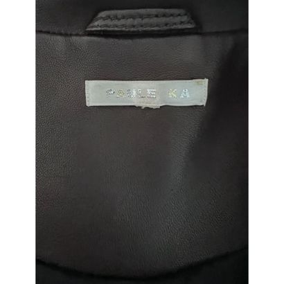 Paule KA. Brown lamb leather coat. Single...