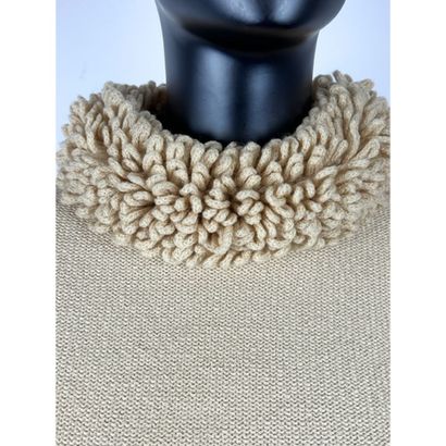 LEMAIRE. Sweater in beige wool knit. High...