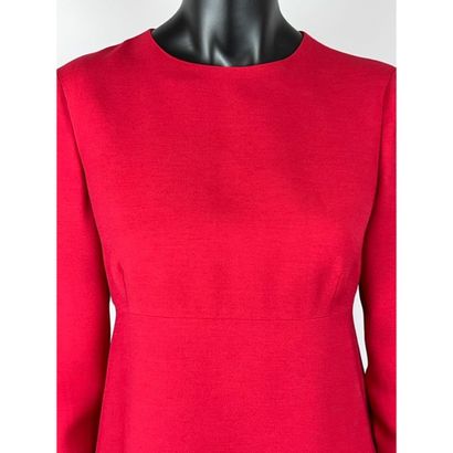 Valentino L'AMOUR. Long sleeve dress in red...