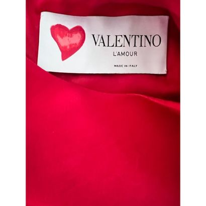 Valentino L'AMOUR. Long sleeve dress in red...