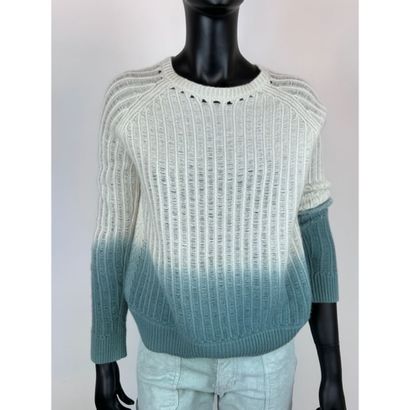 360 CASHMERE. Off-white and almond green...