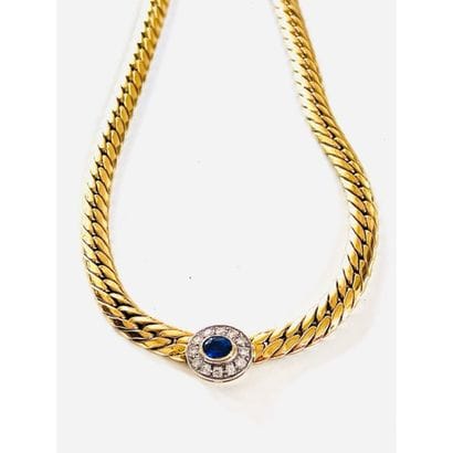 NECKLACE in yellow gold 750°/°° flattened...
