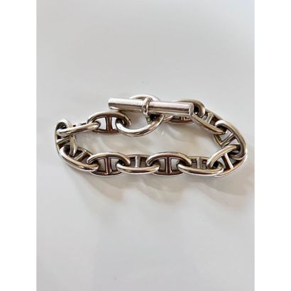 BRACELET in silver with anchor chain (12...