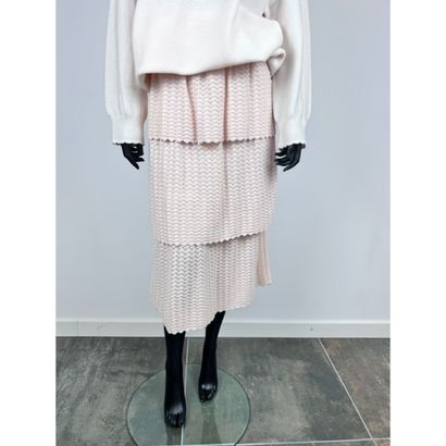 MOLLI. Straight skirt with ruffle knitted...