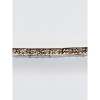BRACELET in white gold 750°/°° 2 lines of...