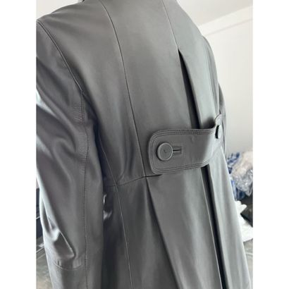 Paule KA. Brown lamb leather coat. Single...