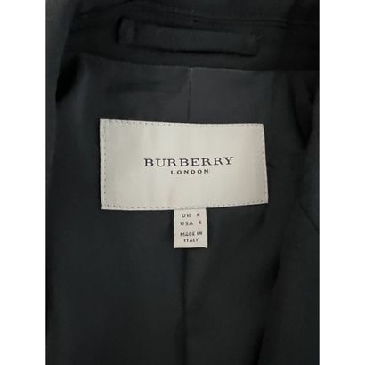 BURBERY London. Black stretch wool gabardine...