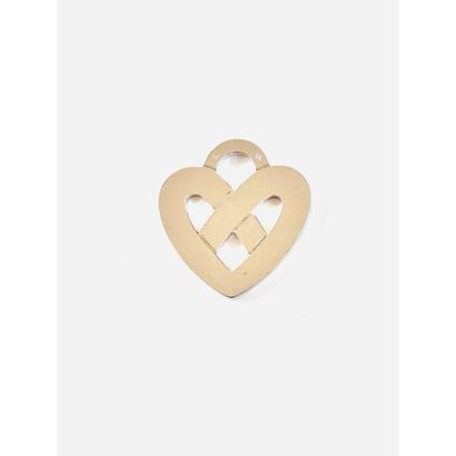 Heart pendant in white gold 750°/°°. 3x3cm....