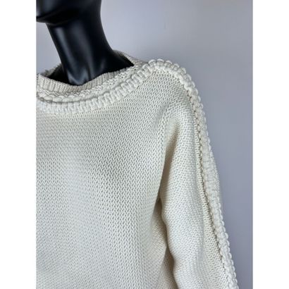 HERMES Paris. Off-white cotton and silk blend...