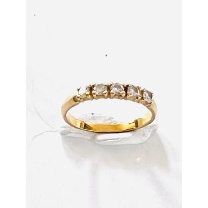 1/3 ALLIANCE in yellow gold 750°/°° decorated...