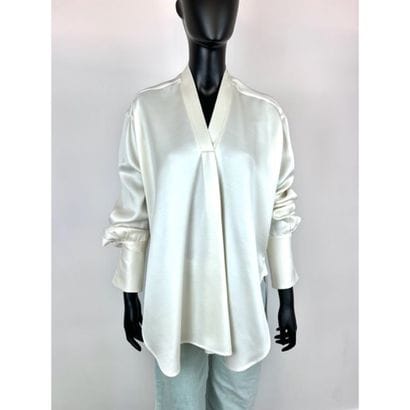 CELINE. Oversized shirt in viscose-silk-wool...