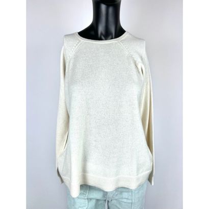MUSE BY. Off-white cashmere knit sweater....
