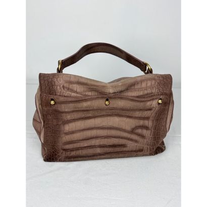 Yves SAINT LAURENT. Leather and suede bag...
