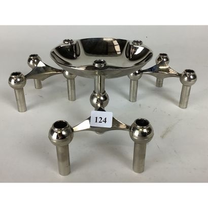 NAGEL. CANDLESTICK with 3 legs supporting...