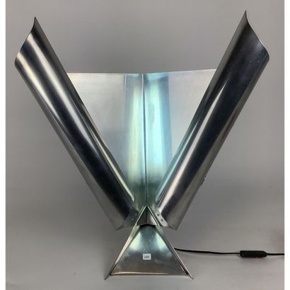 DUROT Louis (In the manner of). LAMP in stainless...