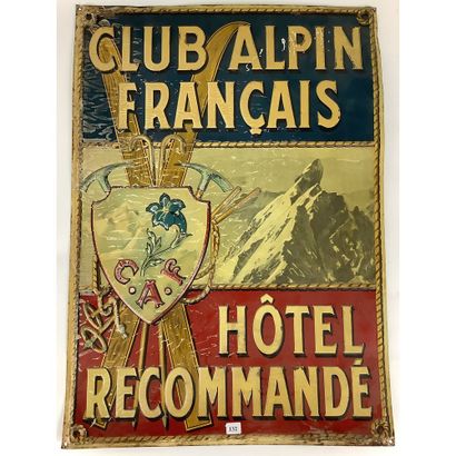 ADVERTISING PLATE in enamelled sheet metal...