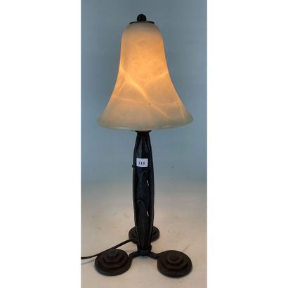 LAMP ART DECO with iron base on a tripod...