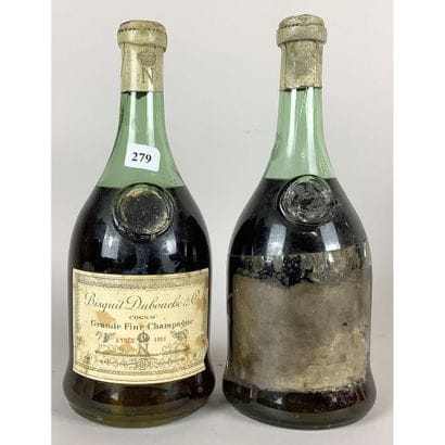 BISQUIT DUBOUCHE & CO IN 1811. 2 BIG Btles...
