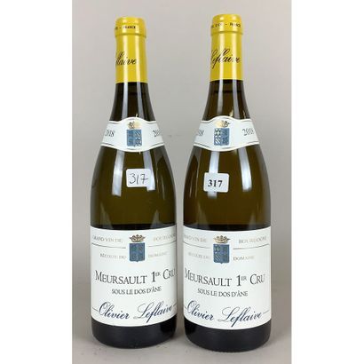 2 Btles de MEURSAULT, 1er Cru, « Sous le...