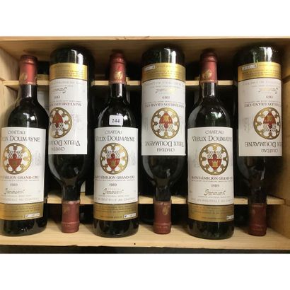 12 Btles CBO Château VIEUX DOUMAYNE, 198...