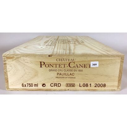 6 Btles CBO Château PONTET-CANET, 2008.