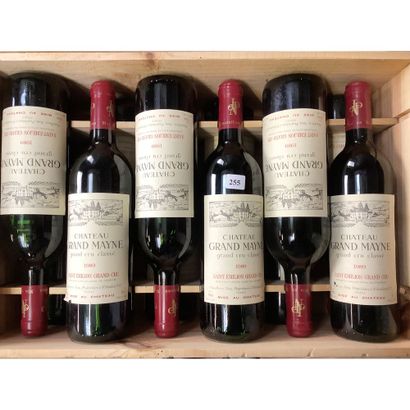 12 Btles CBO Château GRAND MAYNE, GC, Saint-Emilion,...