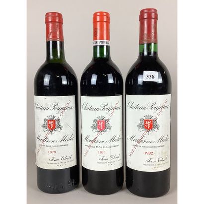 3 Btles Château POUJEAUX, Moulis en Médoc,...
