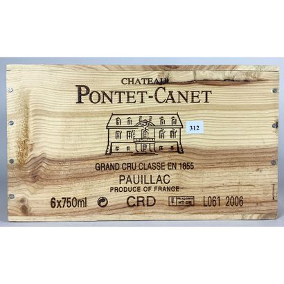 6 Btles CBO Château PONTET-CANET, 2006.