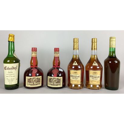 2 Btles of GRAND-MARNIER, 2 Btles of COGNAC...