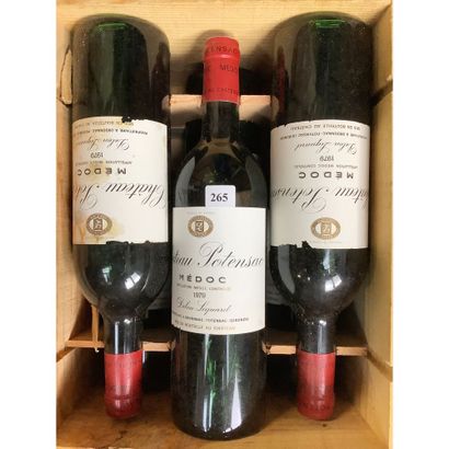 6 Btles CBO Château POTENSAC, Médoc, 197...