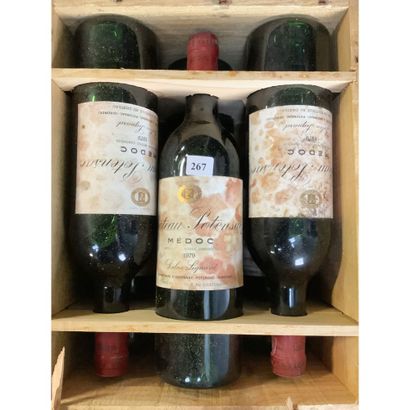 6 Btles CBO Château POTENSAC, Médoc, 1979...