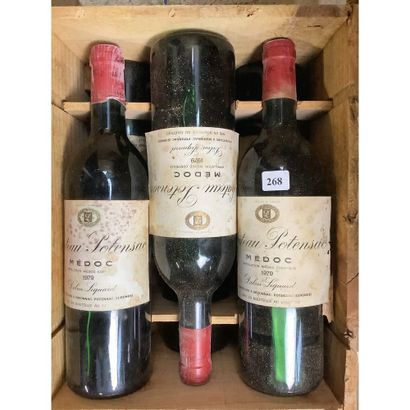 6 Btles CBO Château POTENSAC, Médoc, 1979...