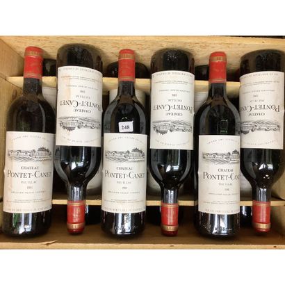 12 Btles CBO Château PONTET-CANET, 1981.