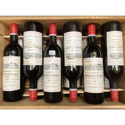 12 Btles CBO Château PONTET CANET, 1977.