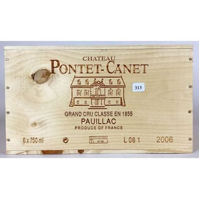 6 Btles CBO Château PONTET-CANET, 2006.
