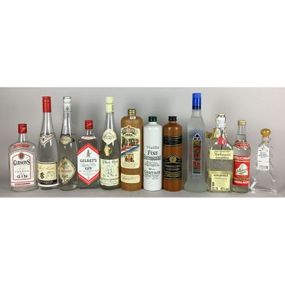 LOT OF WHITE ALCOHOLS including Alsace brandy,...