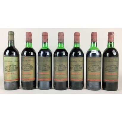 7 Btles Chateau RENE, Pomerol, 1970 (low...
